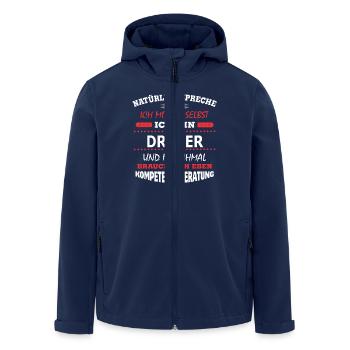 DREHER - Recycelte Männer Softshell-Jacke von Stanley/Stella - Navy - Vorne - AI Model Male 185 light (185cm)
