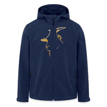 goat28 - Men’s Recycled Softshell Jacket by Stanley/Stella - navy - Front - AI Model Male 185 light (185cm)