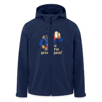 Bavaria great again II - King Ludwig drunk - - Recycelte Männer Softshell-Jacke von Stanley/Stella - Navy - Vorne - AI Model Male 185 light (185cm)