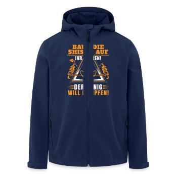 Shisha dampfen ihr Narren - Recycelte Männer Softshell-Jacke von Stanley/Stella - Navy - Vorne - AI Model Male 185 light (185cm)