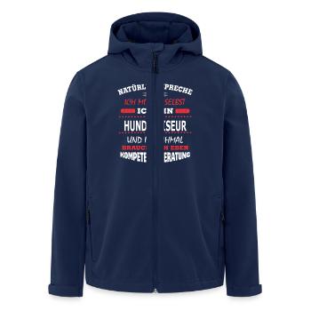 HUNDEFRISEUR - Recycelte Männer Softshell-Jacke von Stanley/Stella - Navy - Vorne - AI Model Male 185 light (185cm)