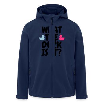 Gender Reveal Party - Recycelte Männer Softshell-Jacke von Stanley/Stella - Navy - Vorne - AI Model Male 185 light (185cm)