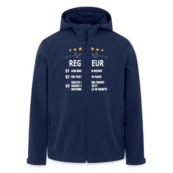 REGISSEUR - Recycelte Männer Softshell-Jacke von Stanley/Stella - Navy - Vorne - AI Model Male 185 light (185cm)