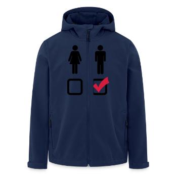 Männlich - Recycelte Männer Softshell-Jacke von Stanley/Stella - Navy - Vorne - AI Model Male 185 light (185cm)