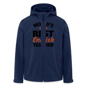 Englischlehrer Geschenk - Recycelte Männer Softshell-Jacke von Stanley/Stella - Navy - Vorne - AI Model Male 185 light (185cm)