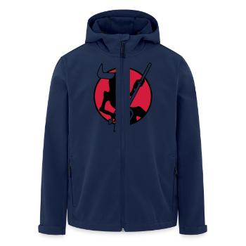 rockin_devil_3c - Veste softshell homme en polyester recyclé Stanley/Stella - marine - Devant - AI Model Male 185 light (185cm)