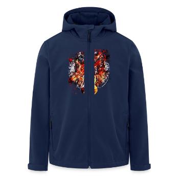 Guitar Face - Men’s Recycled Softshell Jacket by Stanley/Stella - navy - Front - AI Model Male 185 light (185cm)