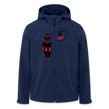 London - Winston Curchill - No sports - Recycelte Männer Softshell-Jacke von Stanley/Stella - Navy - Vorne - AI Model Male 185 light (185cm)