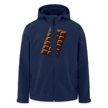 chocolate - Men’s Recycled Softshell Jacket by Stanley/Stella - navy - Front - AI Model Male 185 light (185cm)