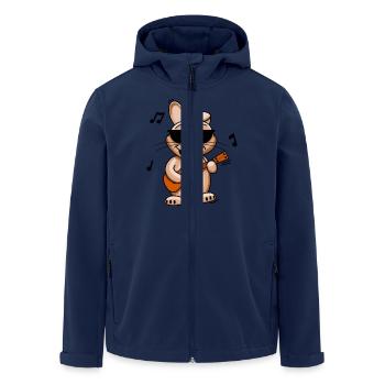 Lapin à la ukulélé - Veste softshell homme en polyester recyclé Stanley/Stella - marine - Devant - AI Model Male 185 light (185cm)