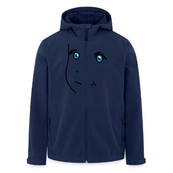 babyface - Men’s Recycled Softshell Jacket by Stanley/Stella - navy - Front - AI Model Male 185 light (185cm)