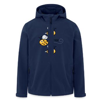 Be different - be yourself - Biene - Bee - 3C - Recycelte Männer Softshell-Jacke von Stanley/Stella - Navy - Vorne - AI Model Male 185 light (185cm)