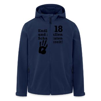 Finally 18 - Men’s Recycled Softshell Jacket by Stanley/Stella - navy - Front - AI Model Male 185 light (185cm)