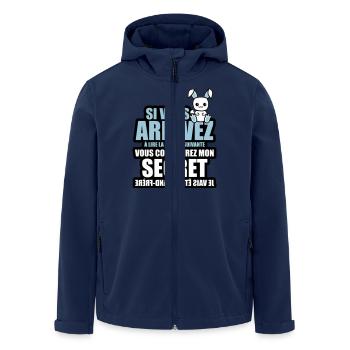 mon secret je vais être grand-frère - Veste softshell homme en polyester recyclé Stanley/Stella - marine - Devant - AI Model Male 185 light (185cm)