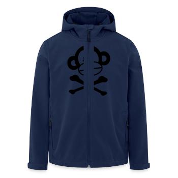 Skull-Ape - Men’s Recycled Softshell Jacket by Stanley/Stella - navy - Front - AI Model Male 185 light (185cm)