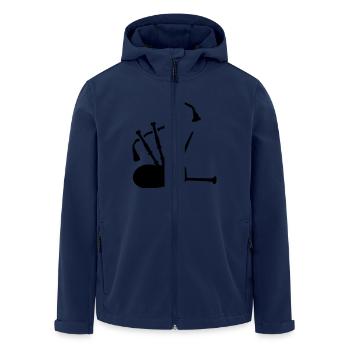Cornemuse - Veste softshell homme en polyester recyclé Stanley/Stella - marine - Devant - AI Model Male 185 light (185cm)