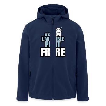 je suis l'adorable petit frère - Veste softshell homme en polyester recyclé Stanley/Stella - marine - Devant - AI Model Male 185 light (185cm)