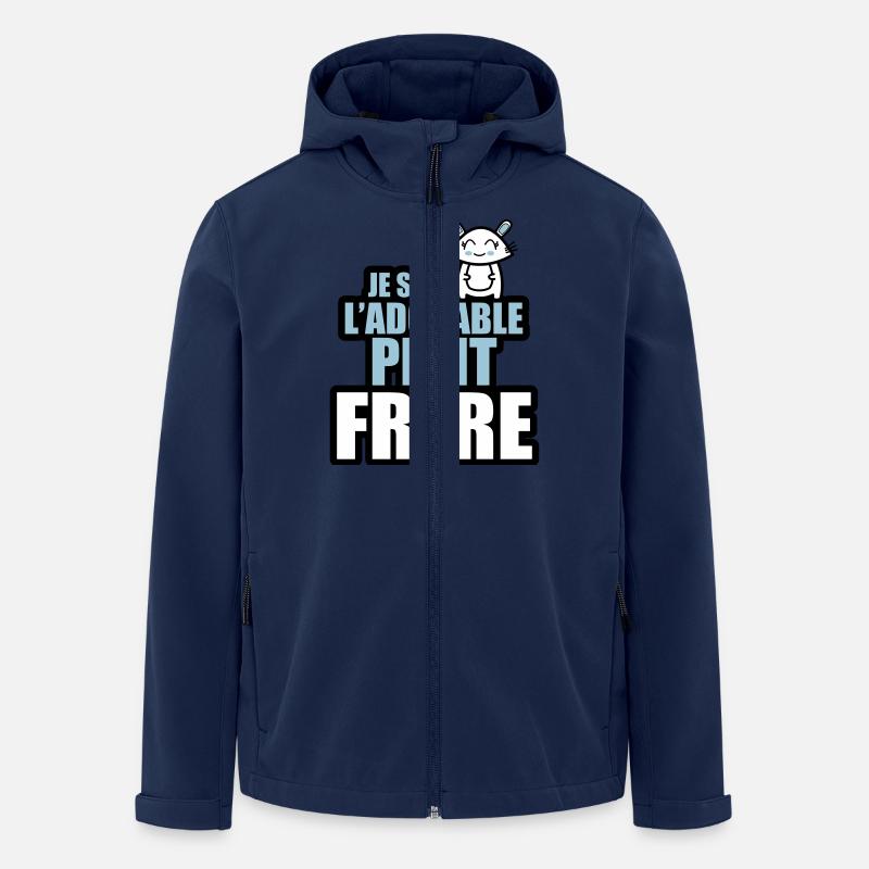 je suis l'adorable petit frère - Veste softshell homme en polyester recyclé Stanley/Stella - marine