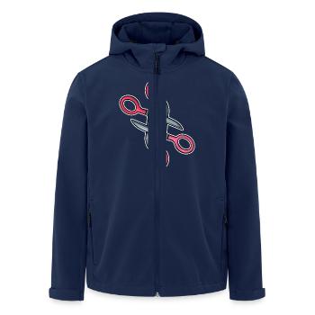 scheren - Recycelte Männer Softshell-Jacke von Stanley/Stella - Navy - Vorne - AI Model Male 185 light (185cm)