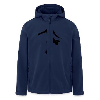 Fußball - Soccer - Recycelte Männer Softshell-Jacke von Stanley/Stella - Navy - Vorne - AI Model Male 185 light (185cm)