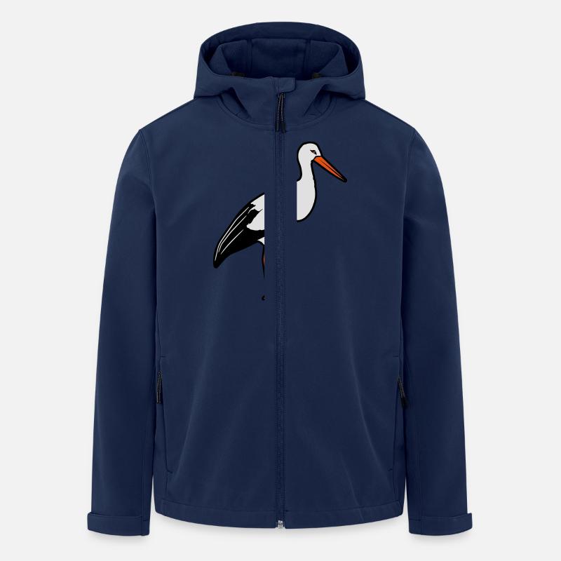storch steht - Recycelte Männer Softshell-Jacke von Stanley/Stella - Navy