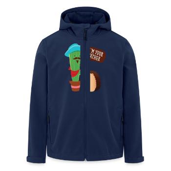 I'm Your Father | Cactus Hedgehog Illustration - Veste softshell homme en polyester recyclé Stanley/Stella - marine - Devant - AI Model Male 185 light (185cm)
