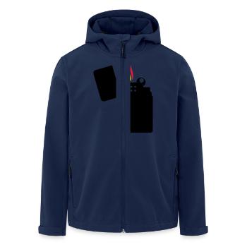 feuerzeug_02 - Men’s Recycled Softshell Jacket by Stanley/Stella - navy - Front - AI Model Male 185 light (185cm)