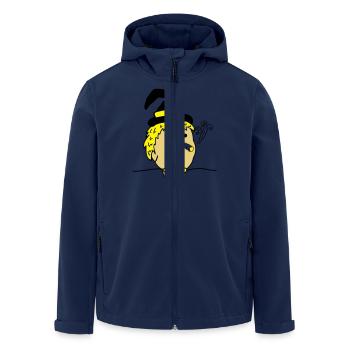 bird_witch_smoke_01 - Recycelte Männer Softshell-Jacke von Stanley/Stella - Navy - Vorne - AI Model Male 185 light (185cm)