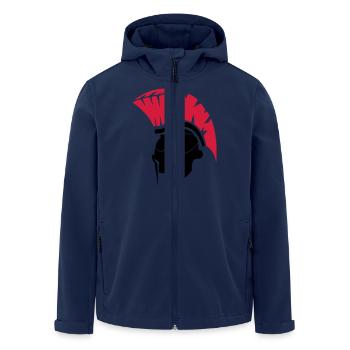spartan_1 - Men’s Recycled Softshell Jacket by Stanley/Stella - navy - Front - AI Model Male 185 light (185cm)