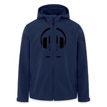 Mic and Headphones - Recycelte Männer Softshell-Jacke von Stanley/Stella - Navy - Vorne - AI Model Male 185 light (185cm)