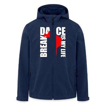 break dance is my life - Veste softshell homme en polyester recyclé Stanley/Stella - marine - Devant - AI Model Male 185 light (185cm)