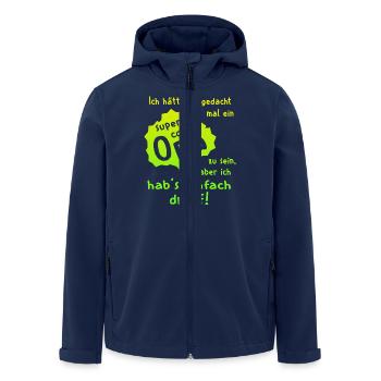 Opa - Super Cool - Recycelte Männer Softshell-Jacke von Stanley/Stella - Navy - Vorne - AI Model Male 185 light (185cm)