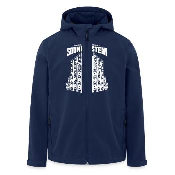 Le seul bon système est un système de sonorisation - Veste softshell homme en polyester recyclé Stanley/Stella - marine - Devant - AI Model Male 185 light (185cm)