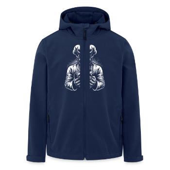 The Devil as Baker - Devil's Baker - Men’s Recycled Softshell Jacket by Stanley/Stella - navy - Front - AI Model Male 185 light (185cm)