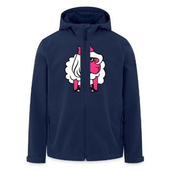 Sheep Offended Girl Woman Evil Eye Pretty - Men’s Recycled Softshell Jacket by Stanley/Stella - navy - Front - AI Model Male 185 light (185cm)