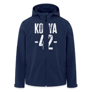 Konya 42 – Traditions de Türkiye - Veste softshell homme en polyester recyclé Stanley/Stella - marine - Devant - AI Model Male 185 light (185cm)