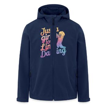 Line Dancing Tanzen Tänzer - Recycelte Männer Softshell-Jacke von Stanley/Stella - Navy - Vorne - AI Model Male 185 light (185cm)