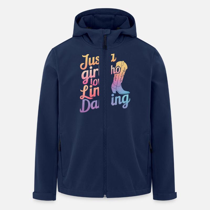 Line Dancing Dancing Dancers - Men’s Recycled Softshell Jacket by Stanley/Stella - navy