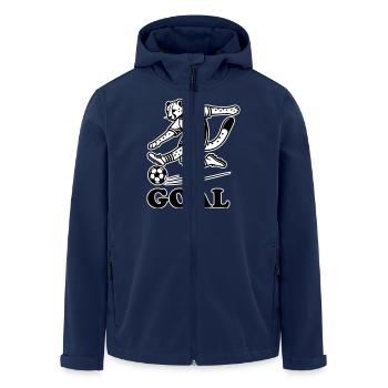 Football Cheeta - "Goal" Design - Veste softshell homme en polyester recyclé Stanley/Stella - marine - Devant - AI Model Male 185 light (185cm)