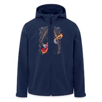Grim Reaper with Electric Guitar Rock Heavy Metal - Men’s Recycled Softshell Jacket by Stanley/Stella - navy - Front - AI Model Male 185 light (185cm)