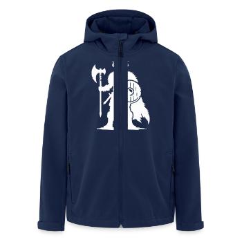 Guerrier viking - Veste softshell homme en polyester recyclé Stanley/Stella - marine - Devant - AI Model Male 185 light (185cm)
