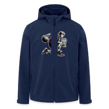 Basket-ball Joueurs de basket-ball - Veste softshell homme en polyester recyclé Stanley/Stella - marine - Devant - AI Model Male 185 light (185cm)