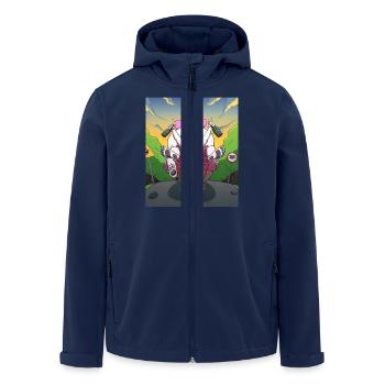 Tipsy Bears - Recycelte Männer Softshell-Jacke von Stanley/Stella - Navy - Vorne - AI Model Male 185 light (185cm)