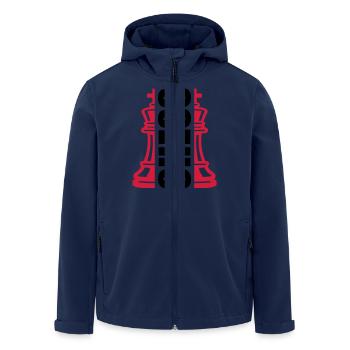 Schach König Verein - Recycelte Männer Softshell-Jacke von Stanley/Stella - Navy - Vorne - AI Model Male 185 light (185cm)