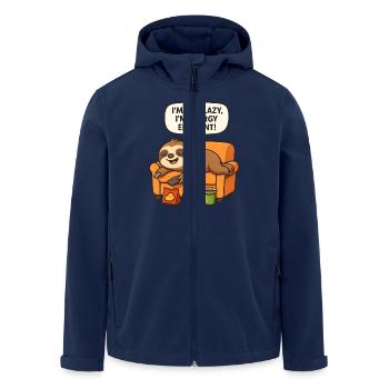 Faules Faultier - Recycelte Männer Softshell-Jacke von Stanley/Stella - Navy - Vorne - AI Model Male 185 light (185cm)