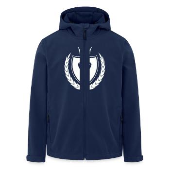 wappen badminton - Recycelte Männer Softshell-Jacke von Stanley/Stella - Navy - Vorne - AI Model Male 185 light (185cm)