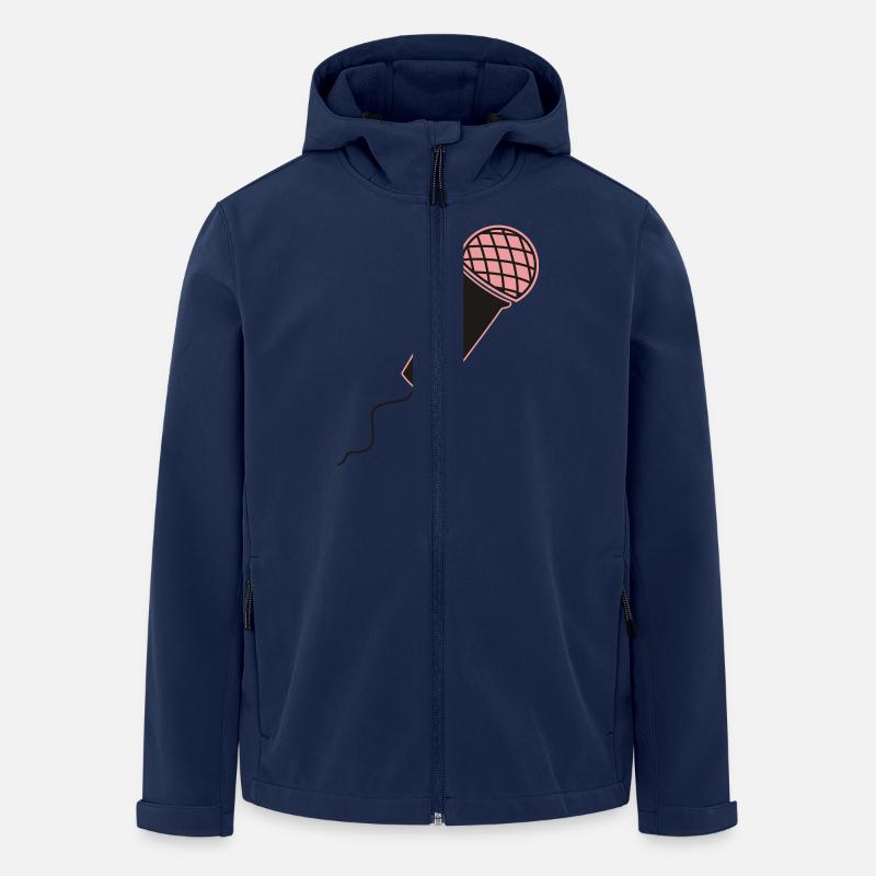 Microphone - Men’s Recycled Softshell Jacket by Stanley/Stella - navy