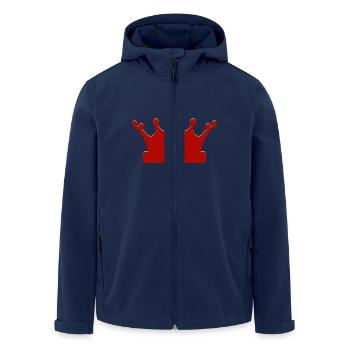 Royal crown - Men’s Recycled Softshell Jacket by Stanley/Stella - navy - Front - AI Model Male 185 light (185cm)