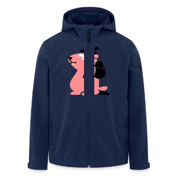 Murmeltier (c) - Recycelte Männer Softshell-Jacke von Stanley/Stella - Navy - Vorne - AI Model Male 185 light (185cm)