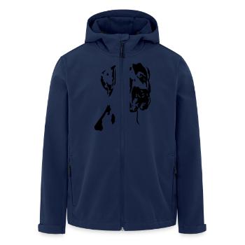 Dogge2 - Recycelte Männer Softshell-Jacke von Stanley/Stella - Navy - Vorne - AI Model Male 185 light (185cm)